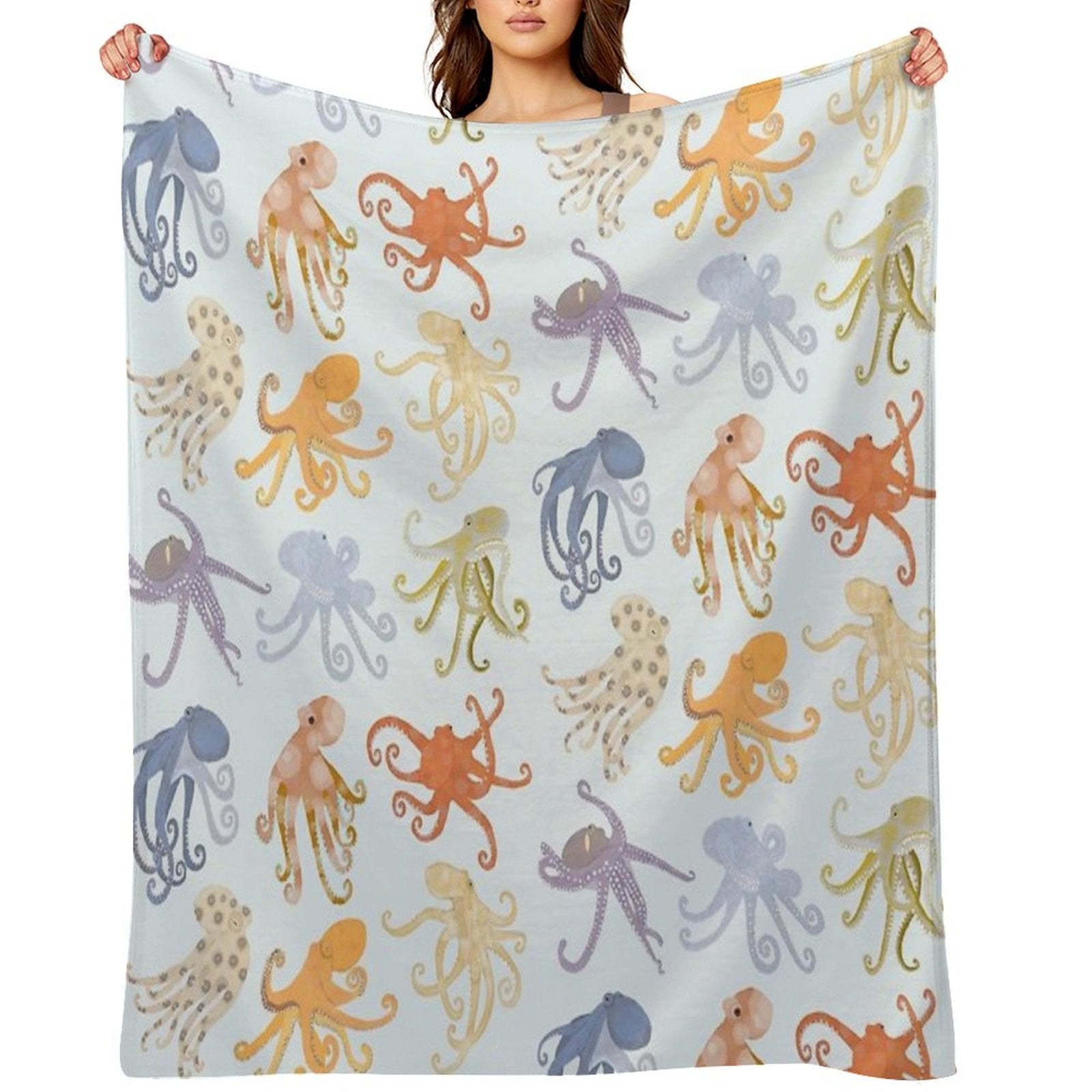 Octopuses Shrink-resistant Throw Blanket
