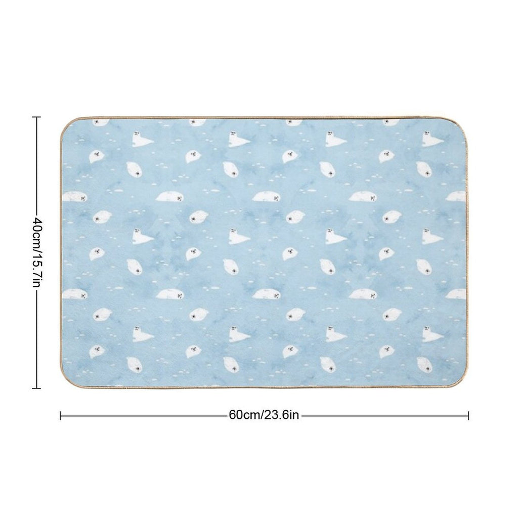 Baby Seal Pattern  Toxin-Free Bath Mat
