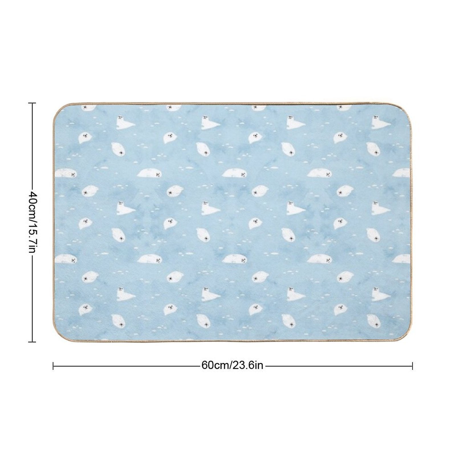 Baby Seal Pattern  Toxin-Free Bath Mat