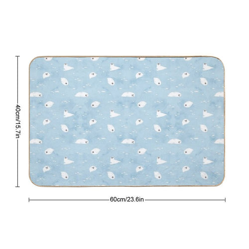 Baby Seal Pattern  Toxin-Free Bath Mat