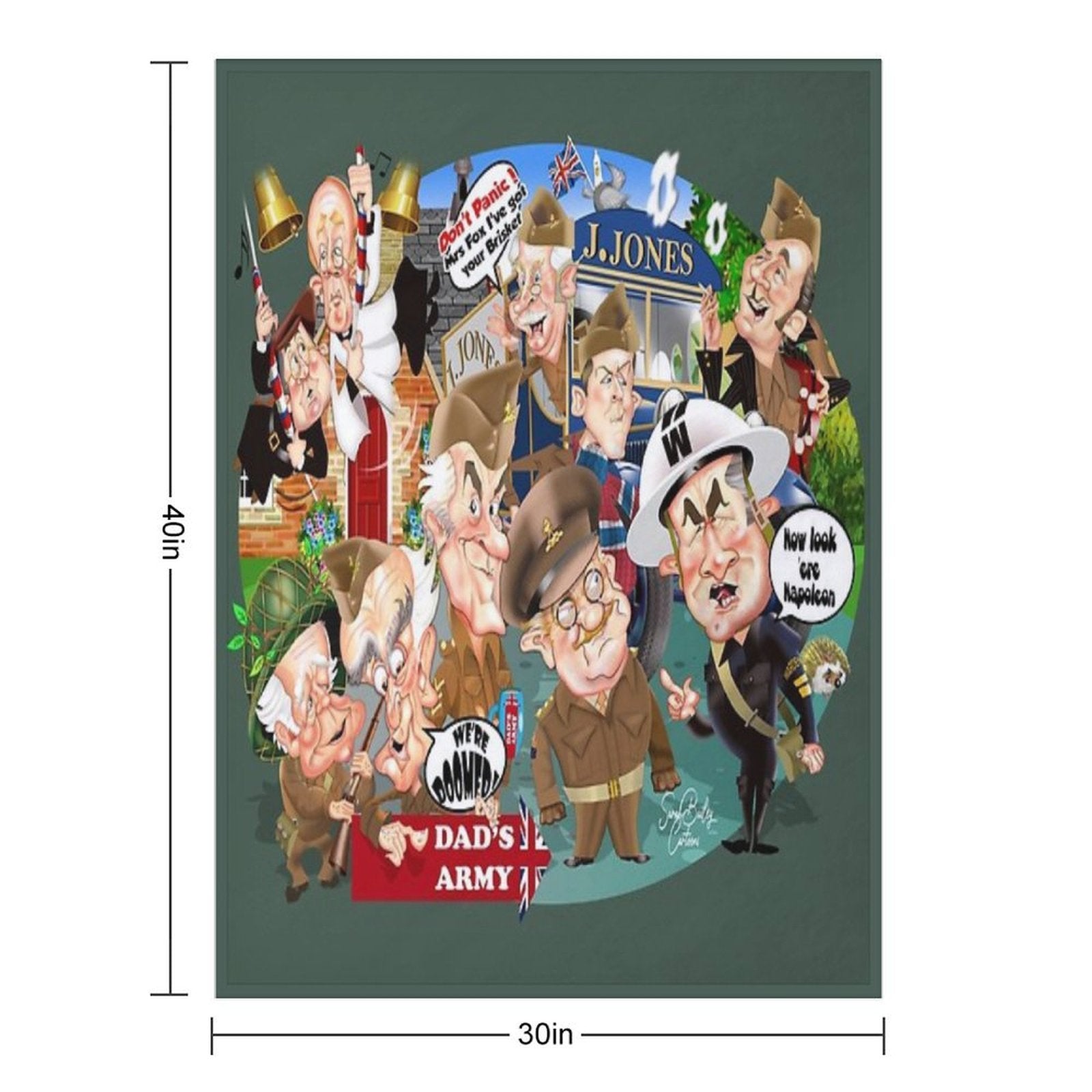 Dads Army Collective Shrink-resistant Throw Blanket