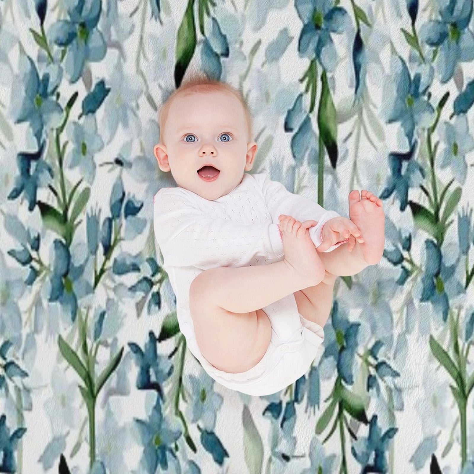 Blue Branches Lightweight Throw Blanket