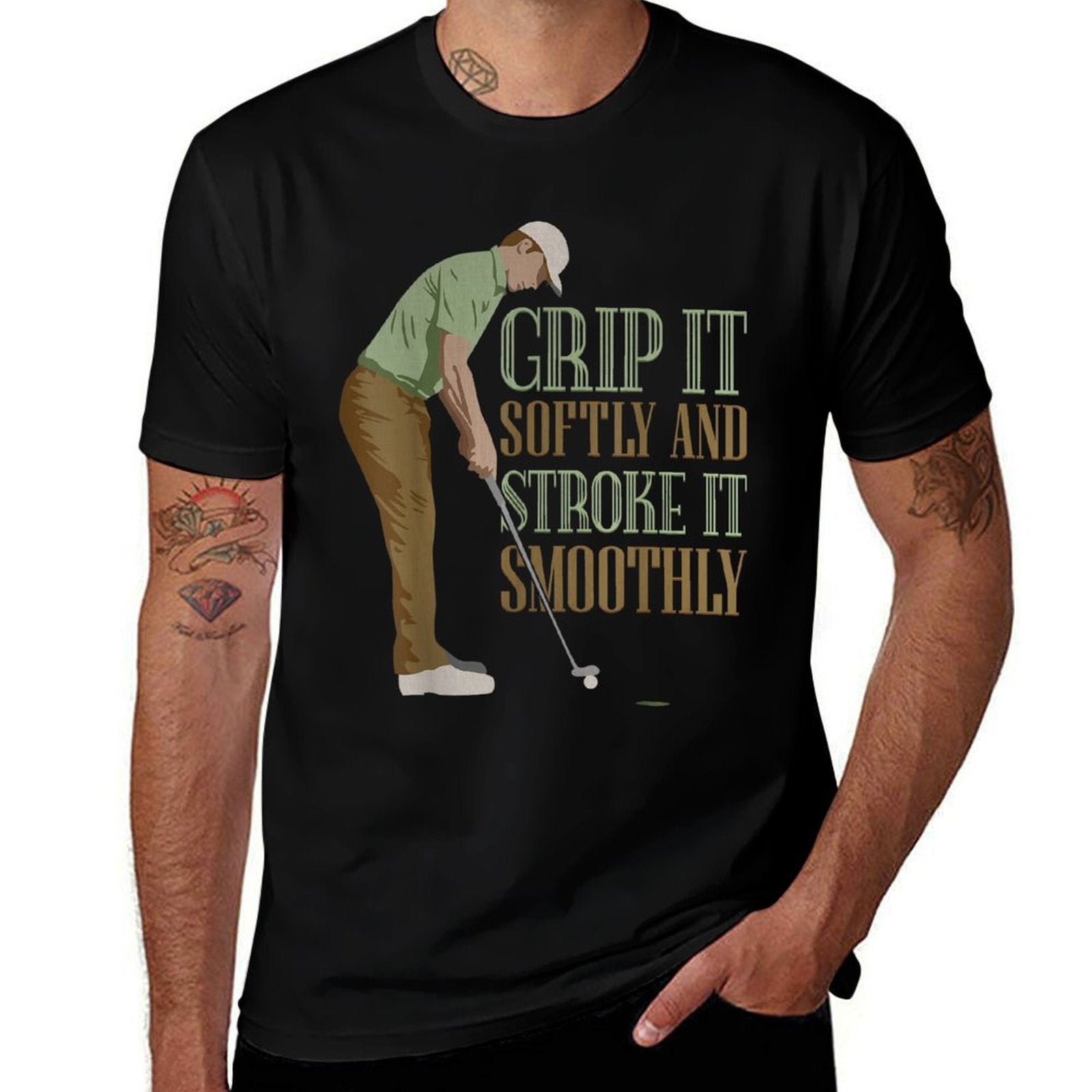Funny And Rude Golf- Drink And Drive- Adult Humor  Soft T-Shirt