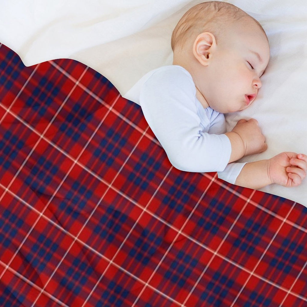 Clan Hamilton Tartan Sustainable Throw Blanket