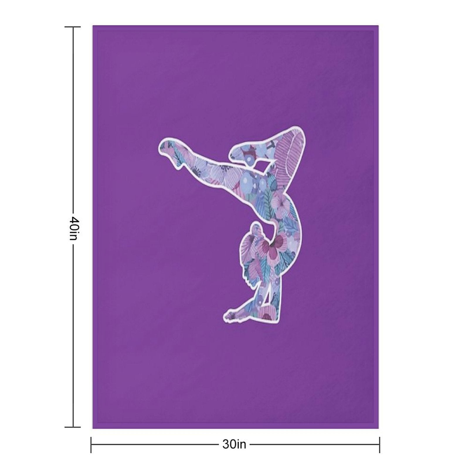Artistic Rhythmic  Gymnast of Spring Flowers Versatility Throw Blanket