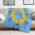 Agility Clock Australian Shepherd Black Wrinkle-free Throw Blanket