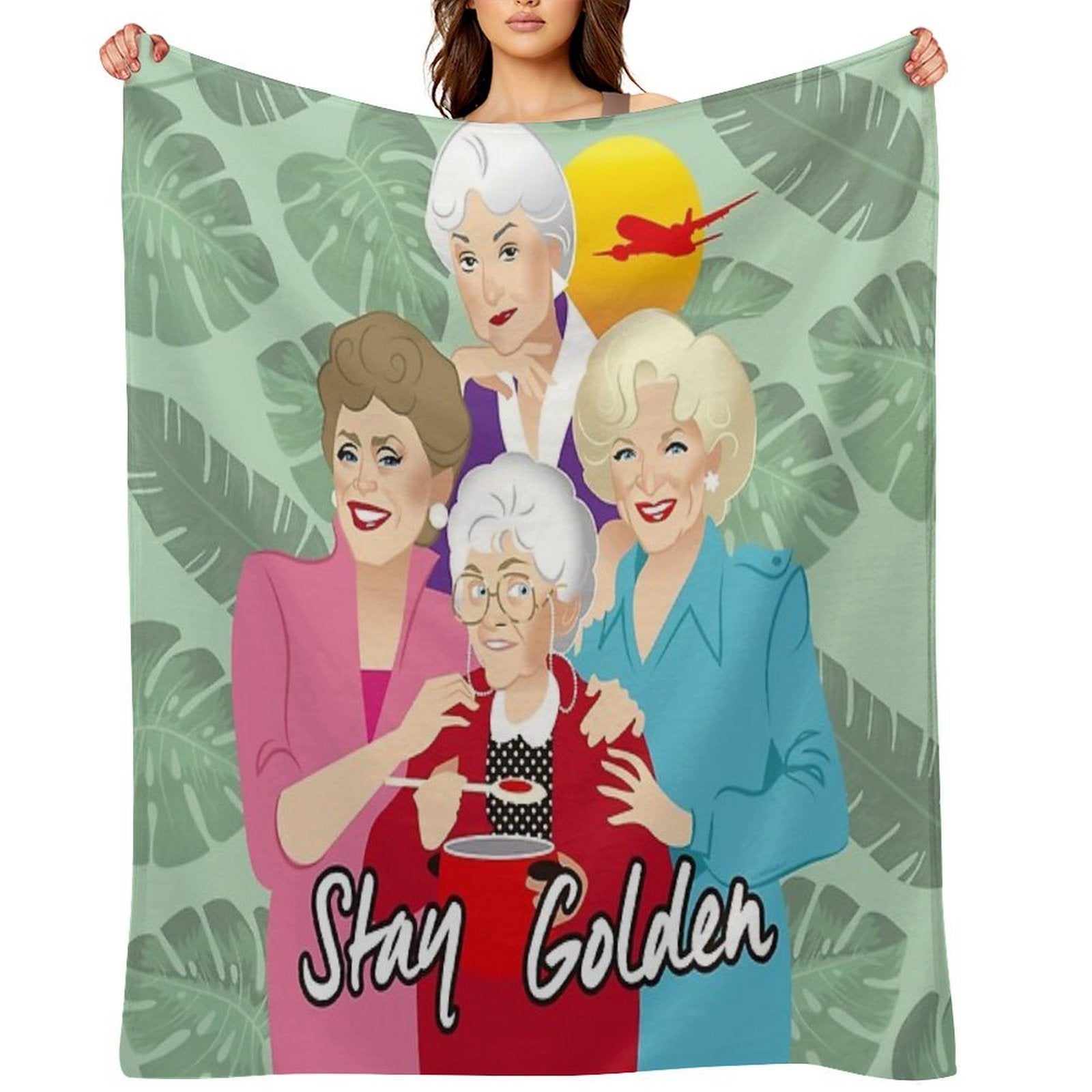 Stay Golden Sustainable Throw Blanket