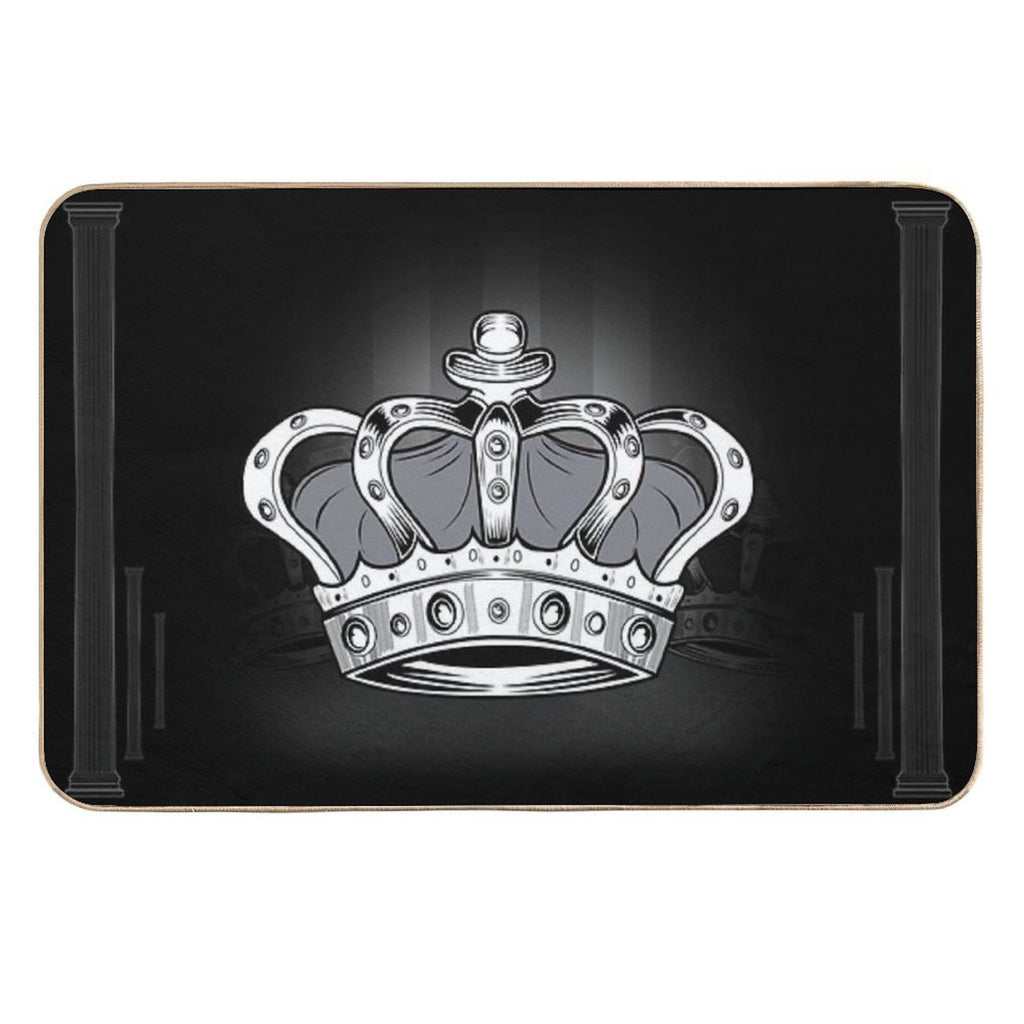 Crown - Grey 2  Fade-Resistant Bath Mat