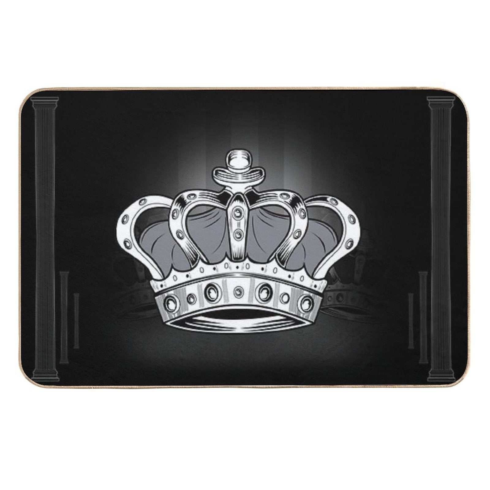 Crown - Grey 2  Fade-Resistant Bath Mat