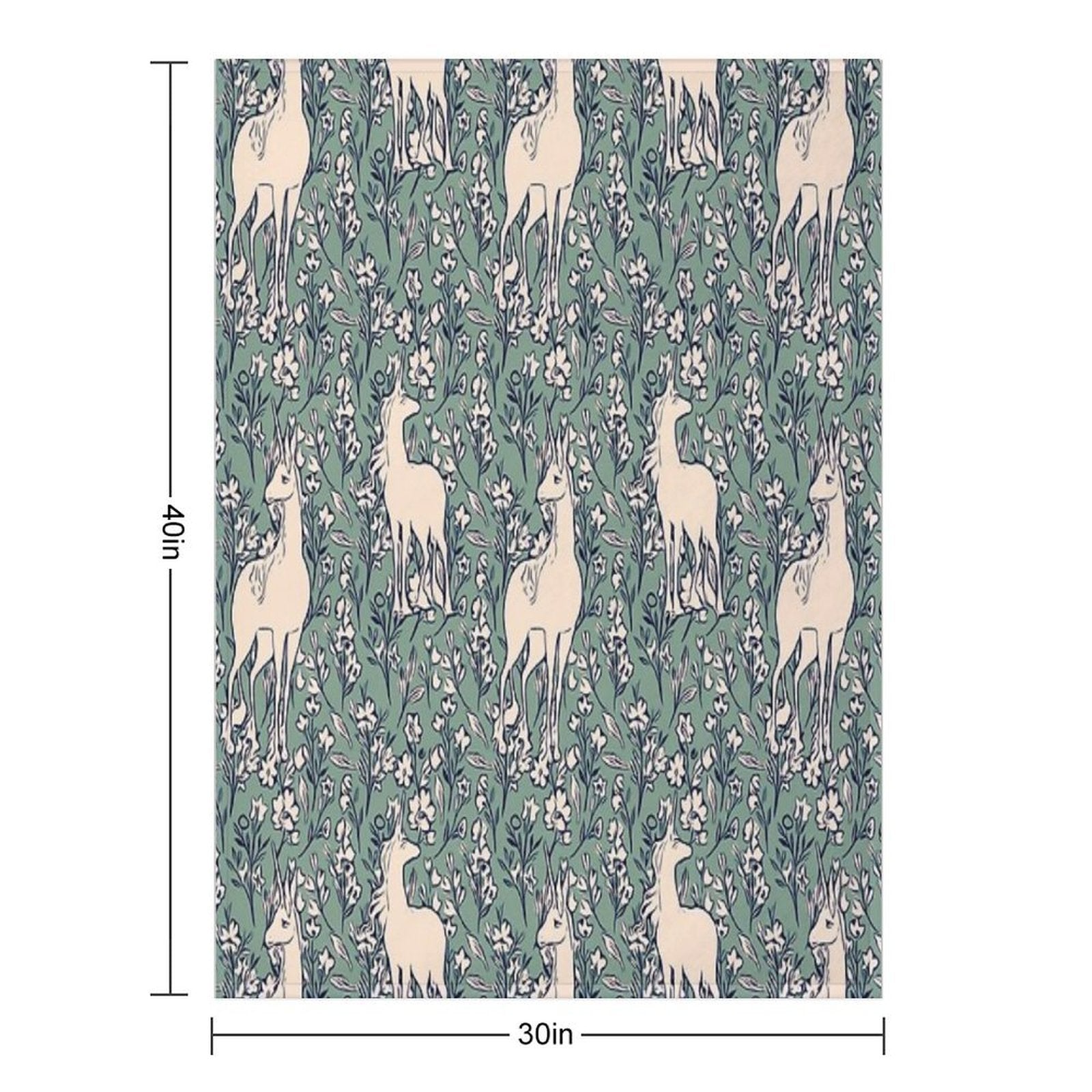 The Last Unicorn Ethereal Forest Print Comfort Throw Blanket
