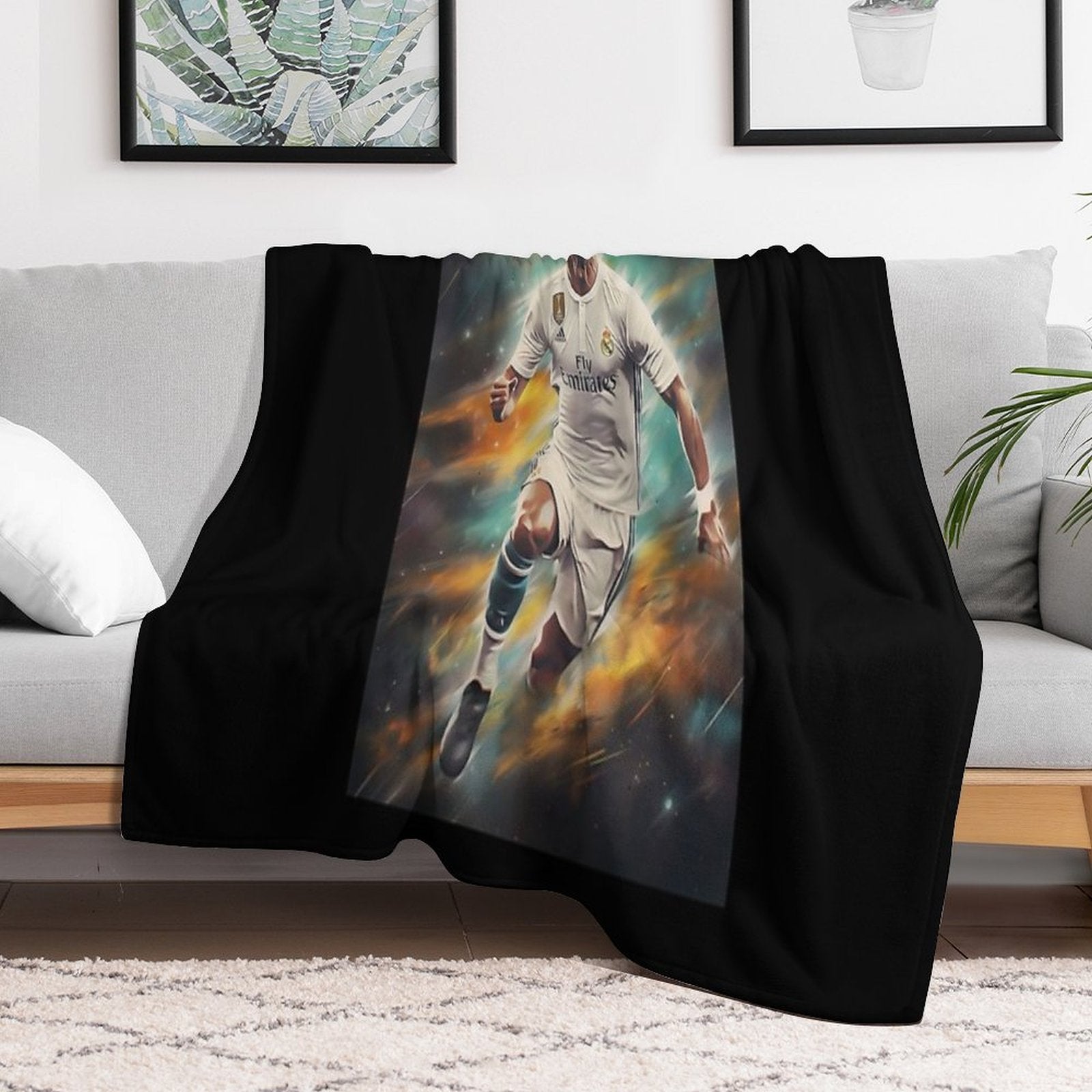 Cristiano Ronaldo Star Travel-friendly Throw Blanket