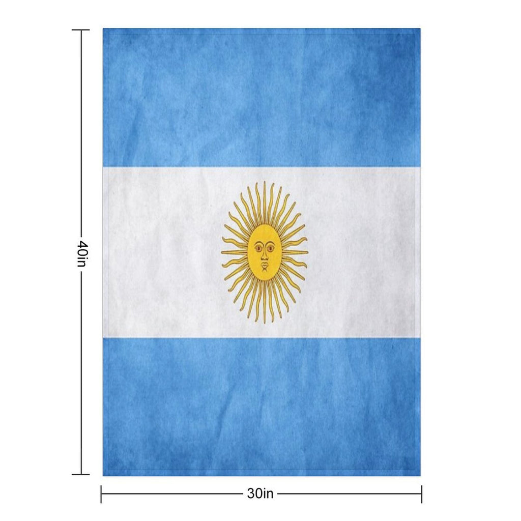 Argentina  Argentinian Flag  National Flag of Argentina Sustainable Throw Blanket