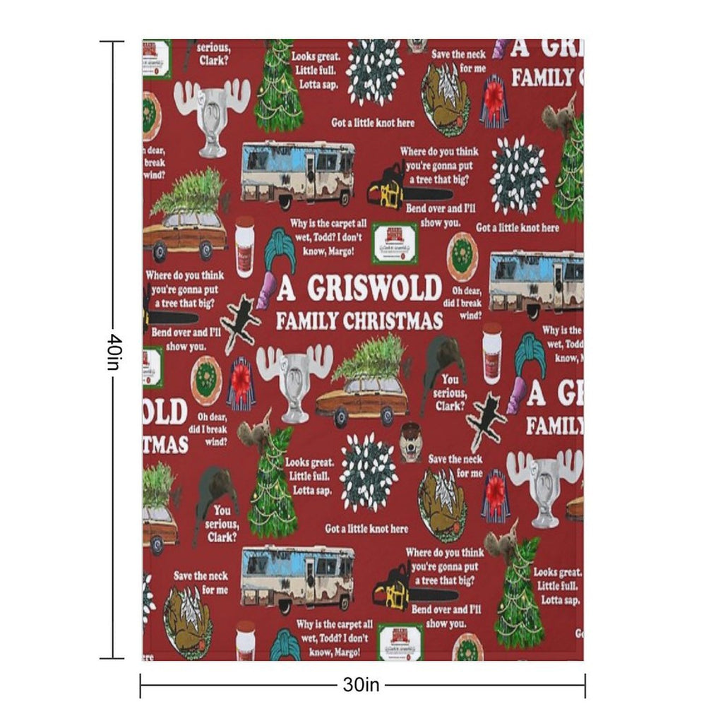 Christmas Vacation Collage Travel-friendly Throw Blanket