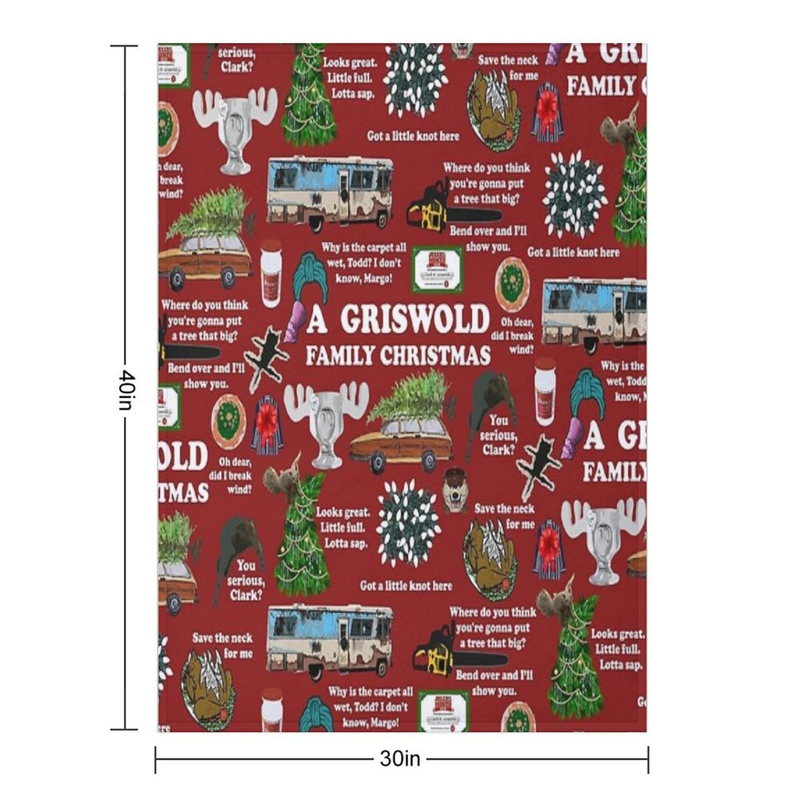 Christmas Vacation Collage Travel-friendly Throw Blanket
