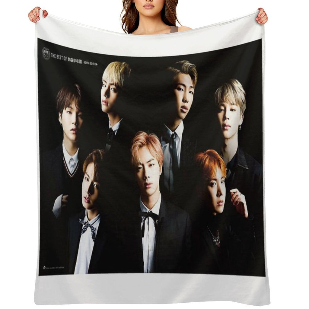 BTS Group Photo Durable Throw Blanket