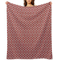 HEXTANGLE. ABSTRACT NOUVEAU PATTERN. REDWHITE. Easy Care Throw Blanket