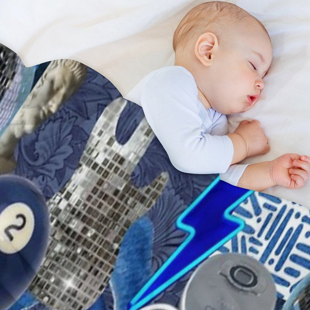 Blue Collage Durable Throw Blanket