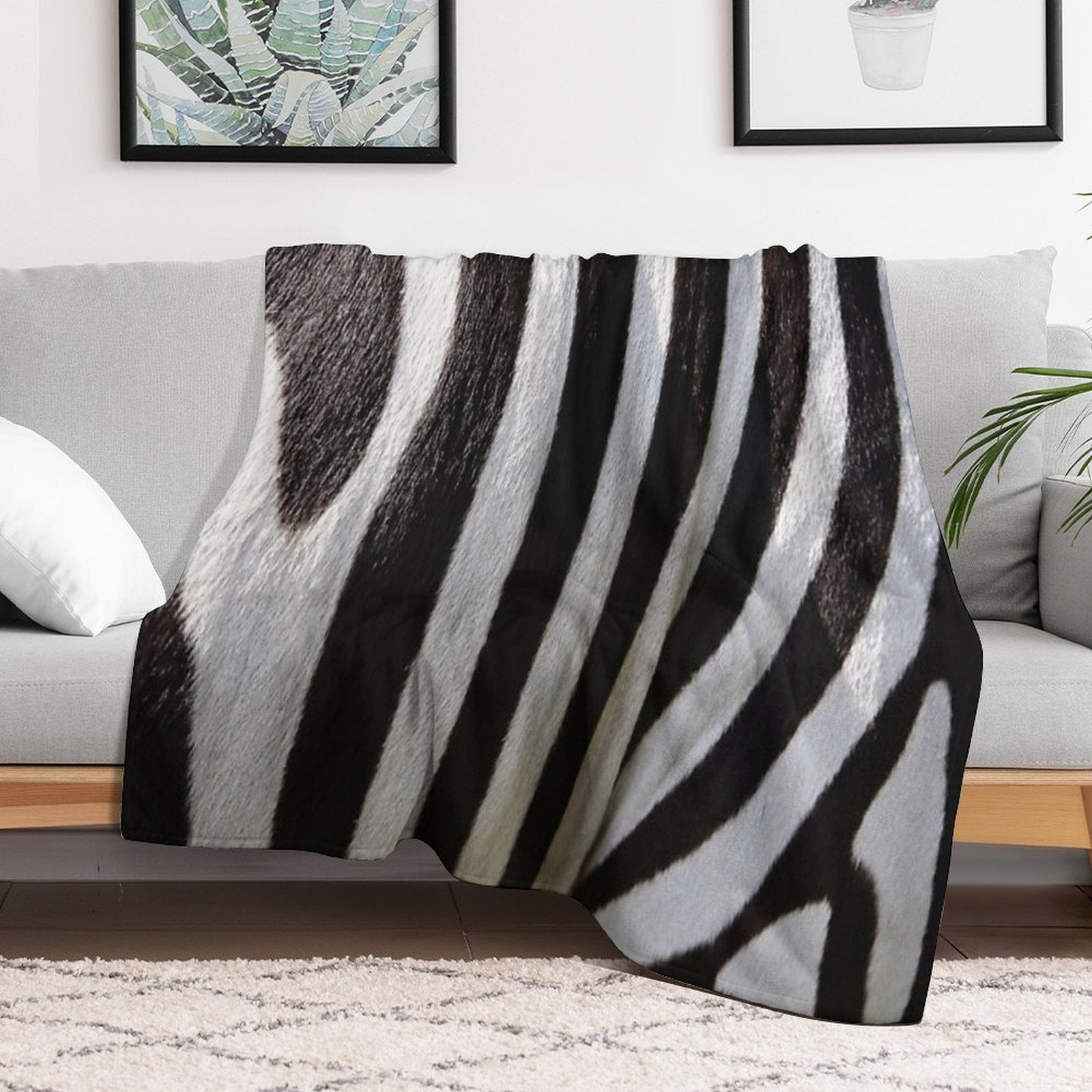 Animal Zebra Print Gift-ready Throw Blanket