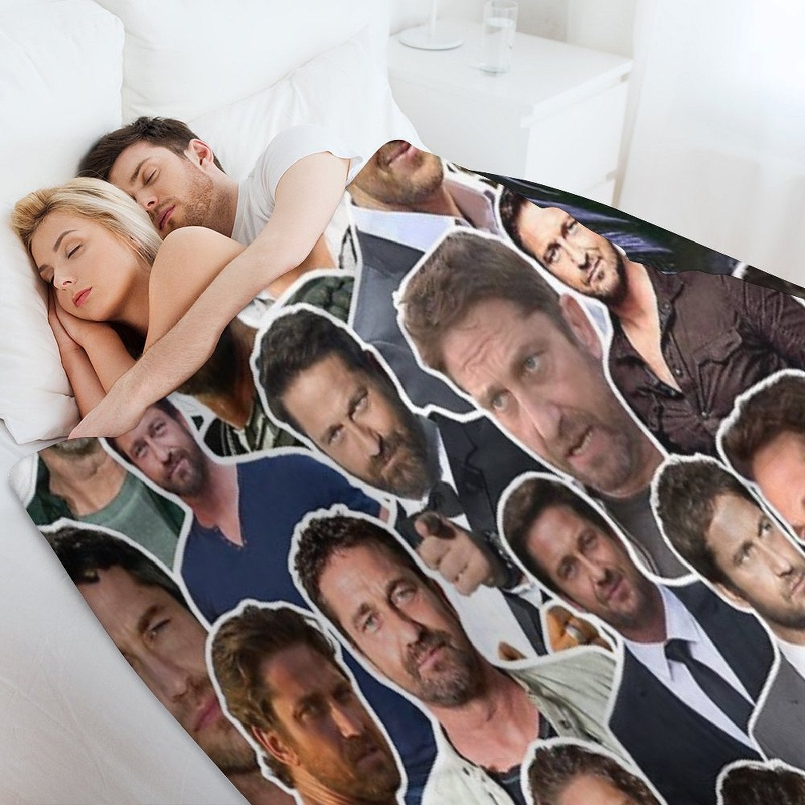 Gerard Butler Photo Collage Lightweight Throw Blanket