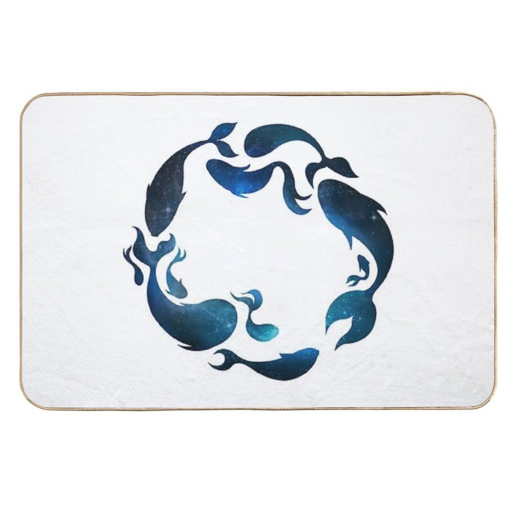 Aquatic Galaxy  Dirt-Trapping Bath Mat