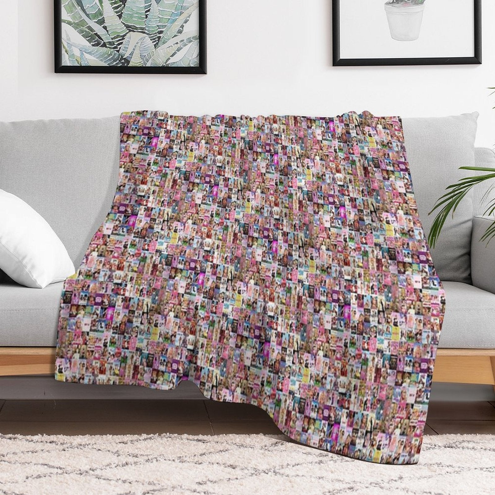 Mixed Girlie Movie Montage Shrink-resistant Throw Blanket