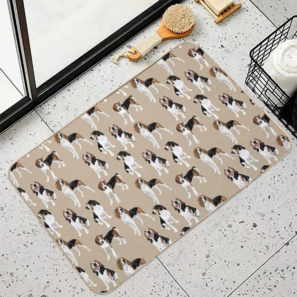 Treeing Walker Coonhound on Tan  Pet-Safe Bath Mat