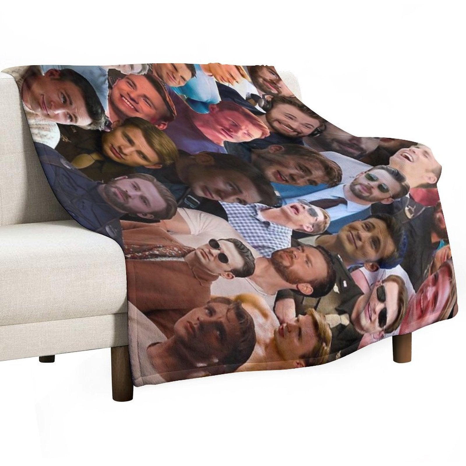 Chris Evans Photo Collage 2 Eco-conscious Throw Blanket