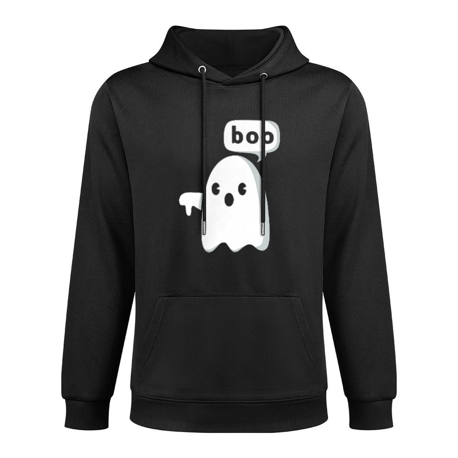 Thumbs Down Ghost Screaming Boo Disapproval Ghost Halloween Adjustable Hood Hoodie