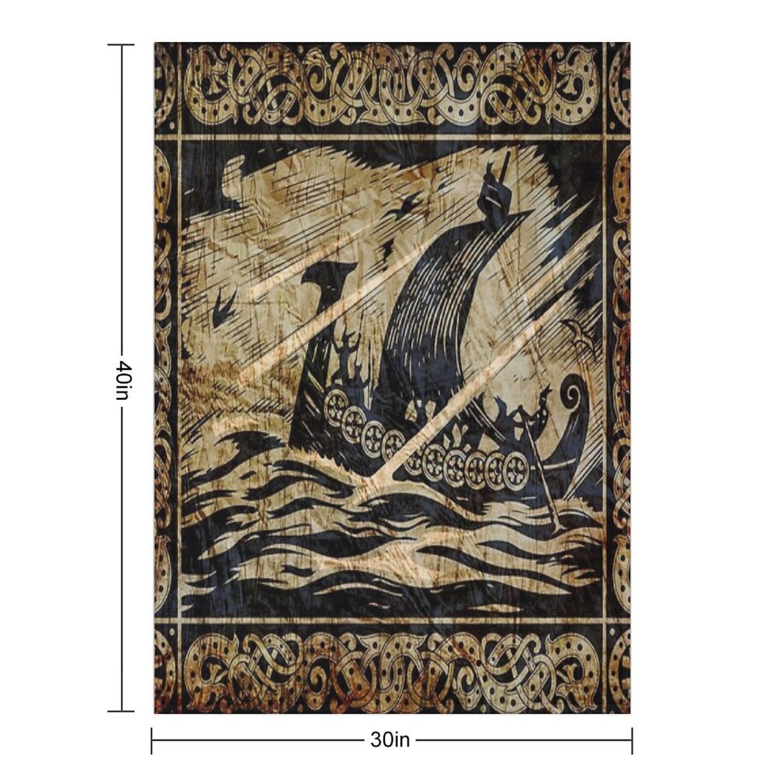 Long Viking Voyage Eco-conscious Throw Blanket