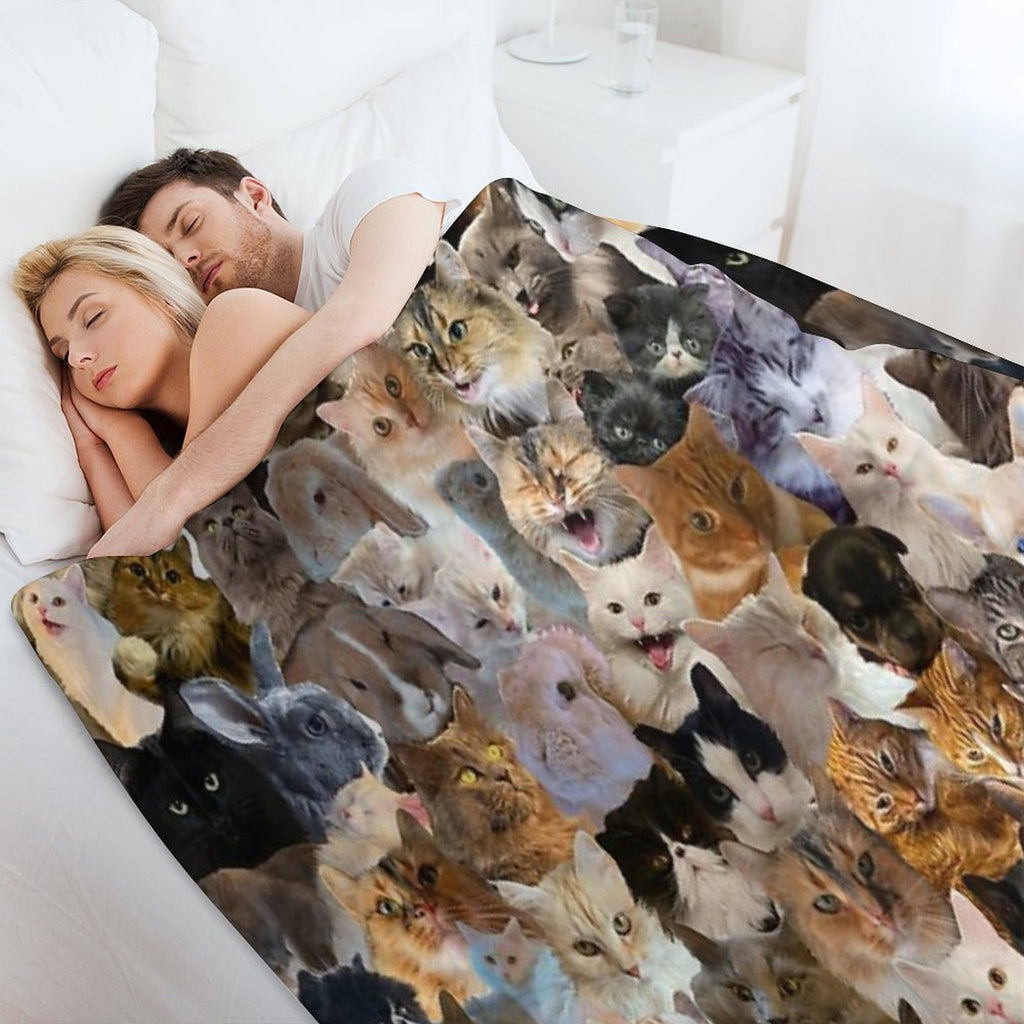 Animal Lover Pattern Eco-conscious Throw Blanket