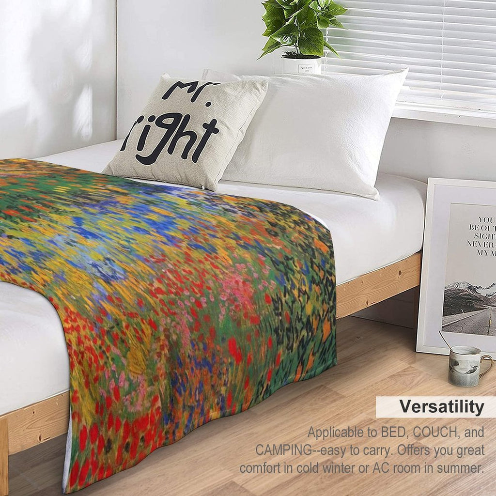 Flower Garden Painting by Vincent Van Gogh Durable Throw Blanket