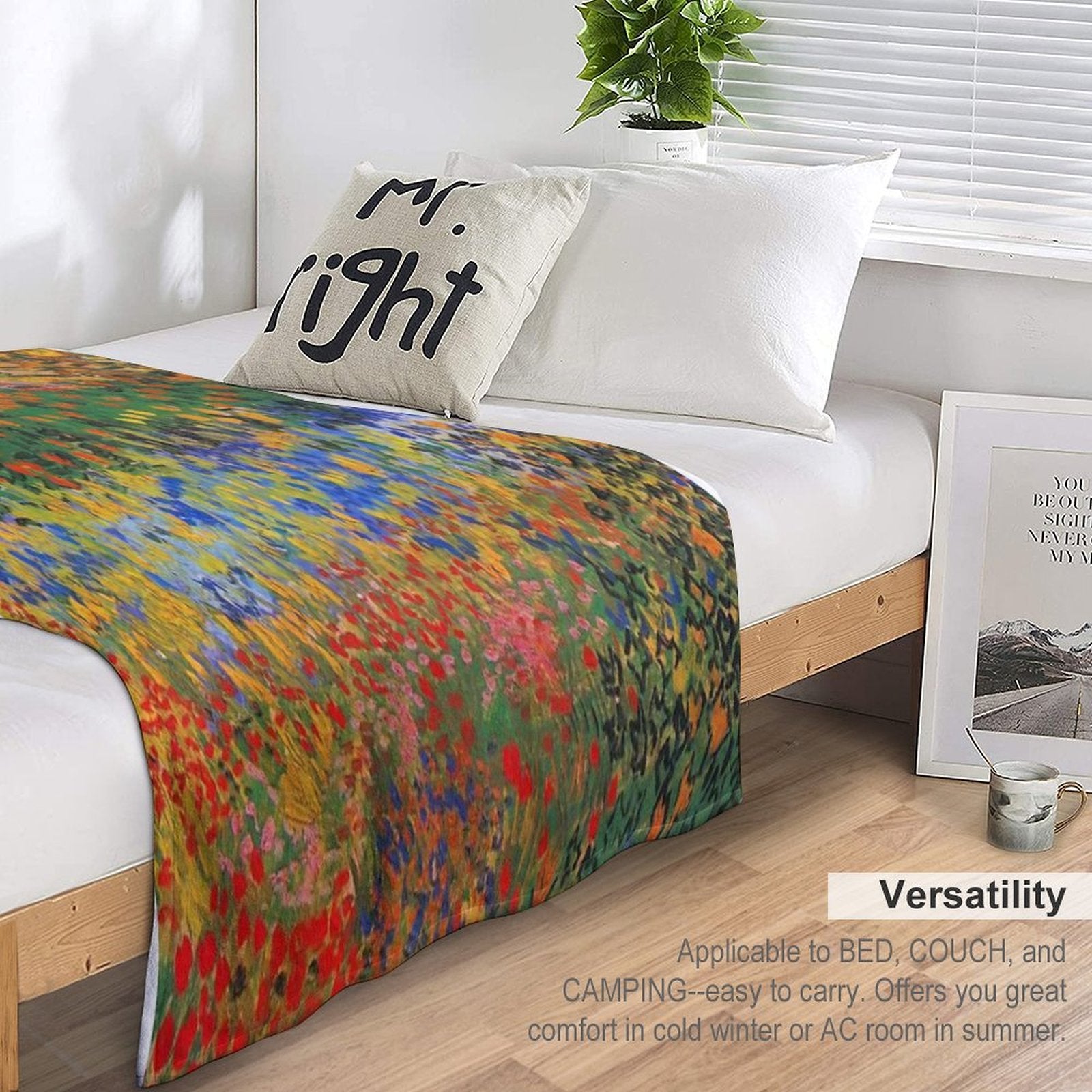 Flower Garden Painting by Vincent Van Gogh Durable Throw Blanket
