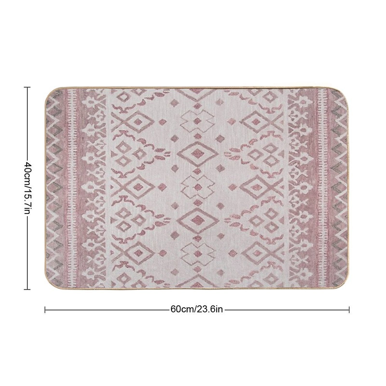 Bohemian Design Throw Pillow  Fade-Resistant Bath Mat