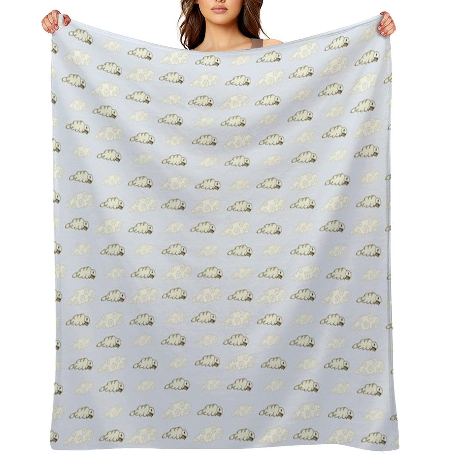 Appa And Appa-Shaped Clouds Machine-washable Throw Blanket
