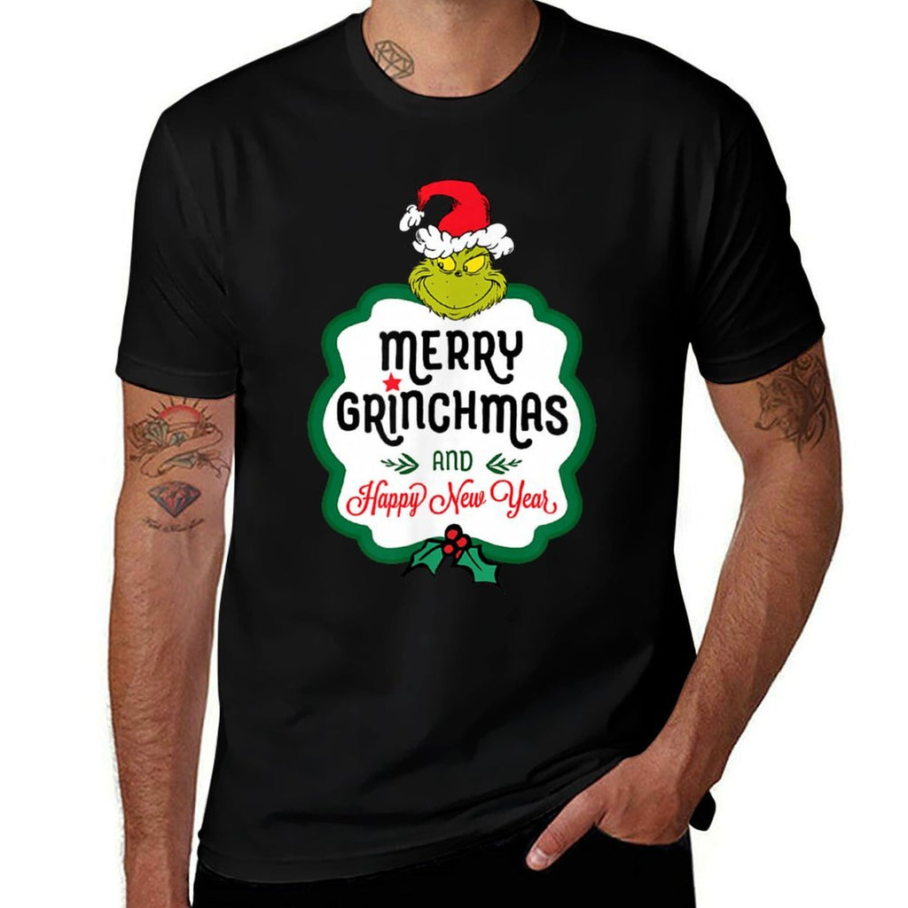 Dr. Seuss Grinch Happy New Year T-shirt  Trendy Pattern T-Shirt