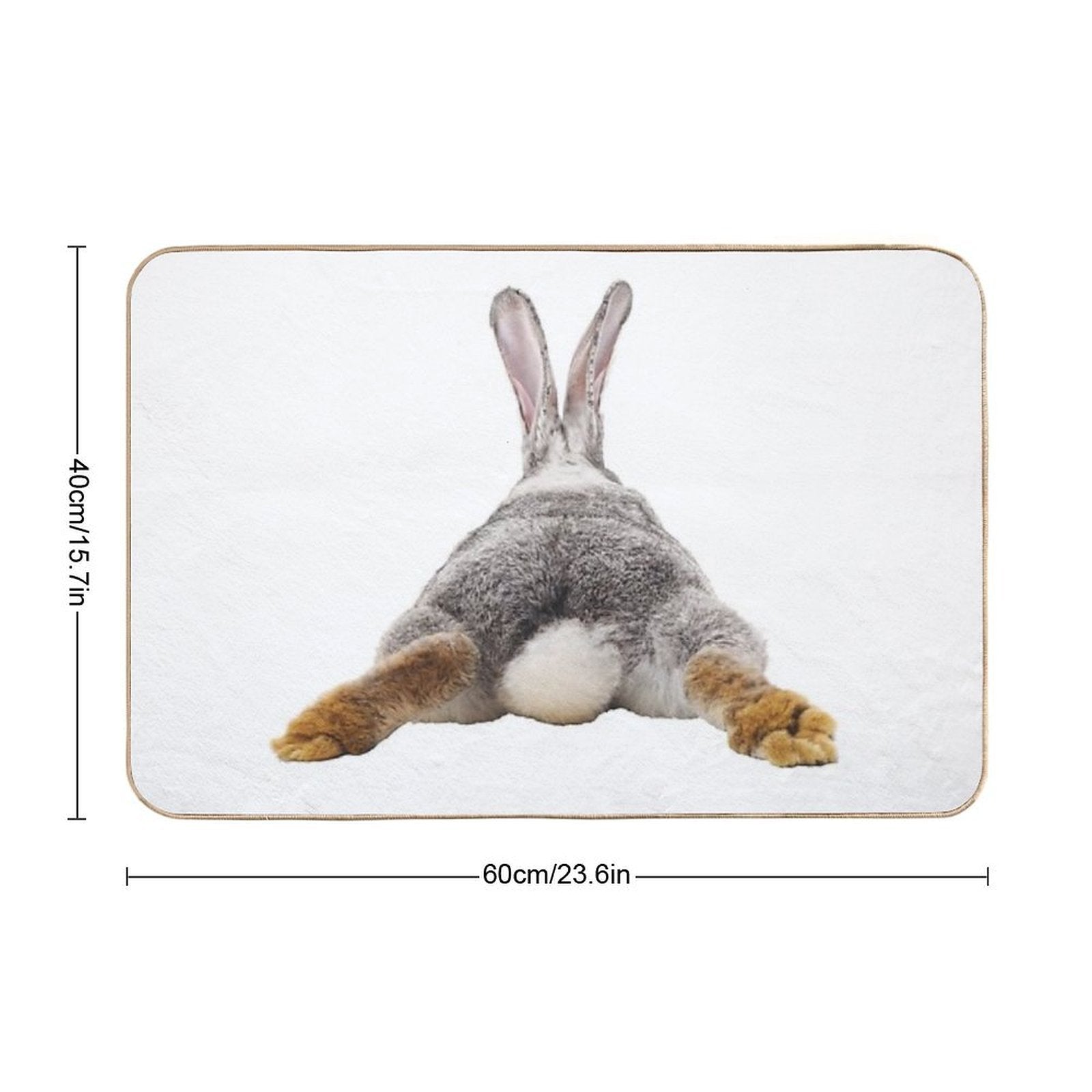 Cute Bunny Rabbit Tail Butt Image Picture  Toxin-Free Bath Mat
