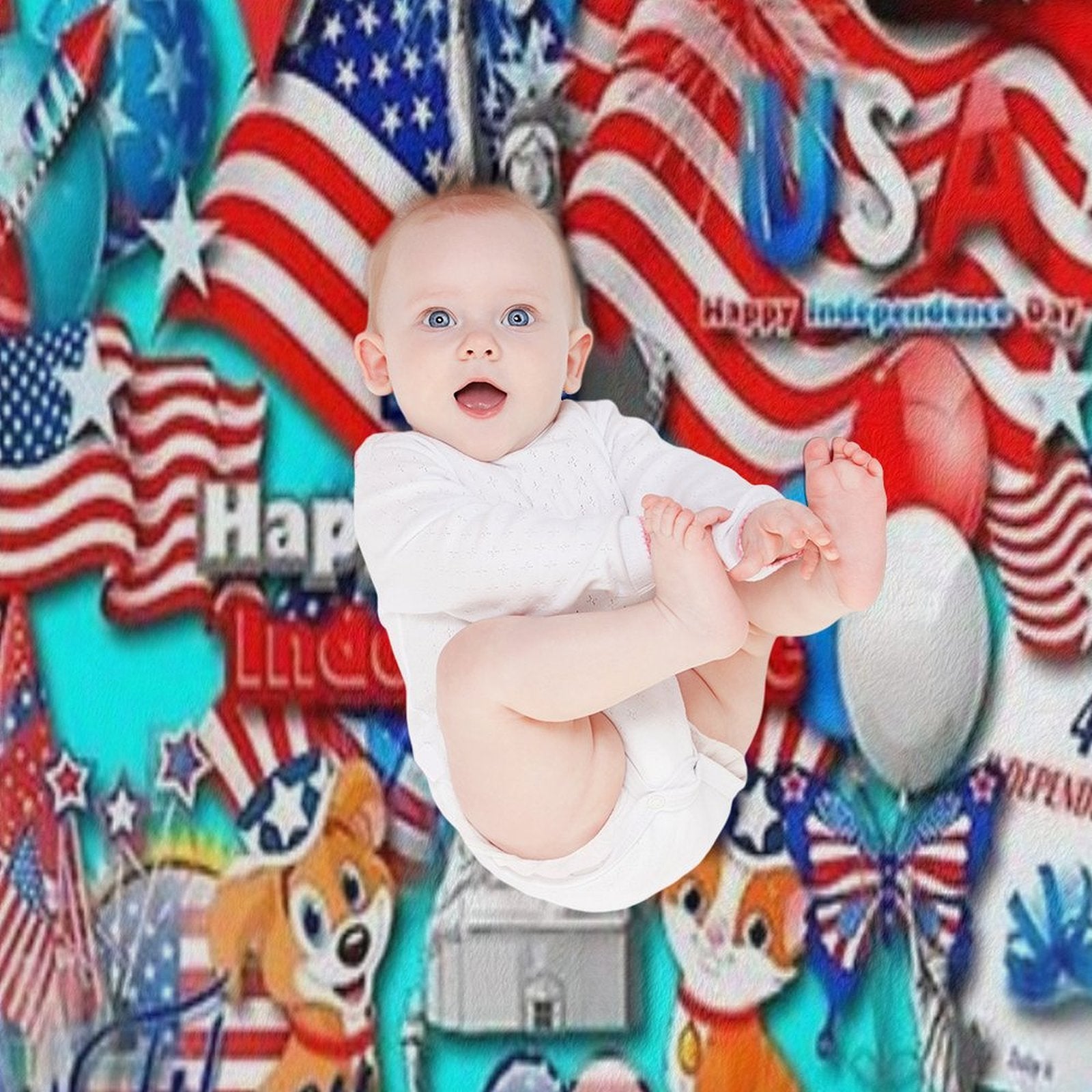USA- America All-season Throw Blanket