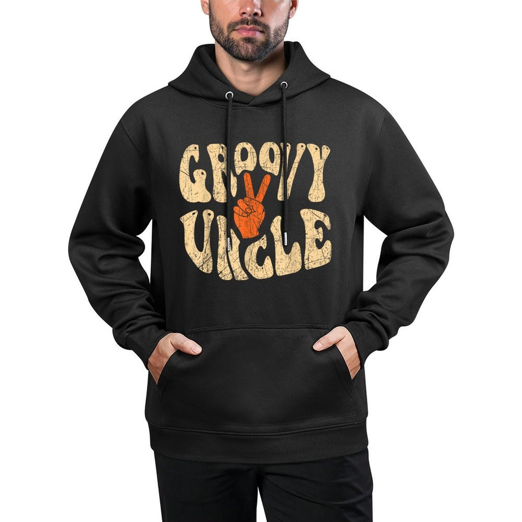 Groovy Uncle 70s Aesthetic Nostalgia 1970s Retro Uncle Kangaroo Pocket Hoodie