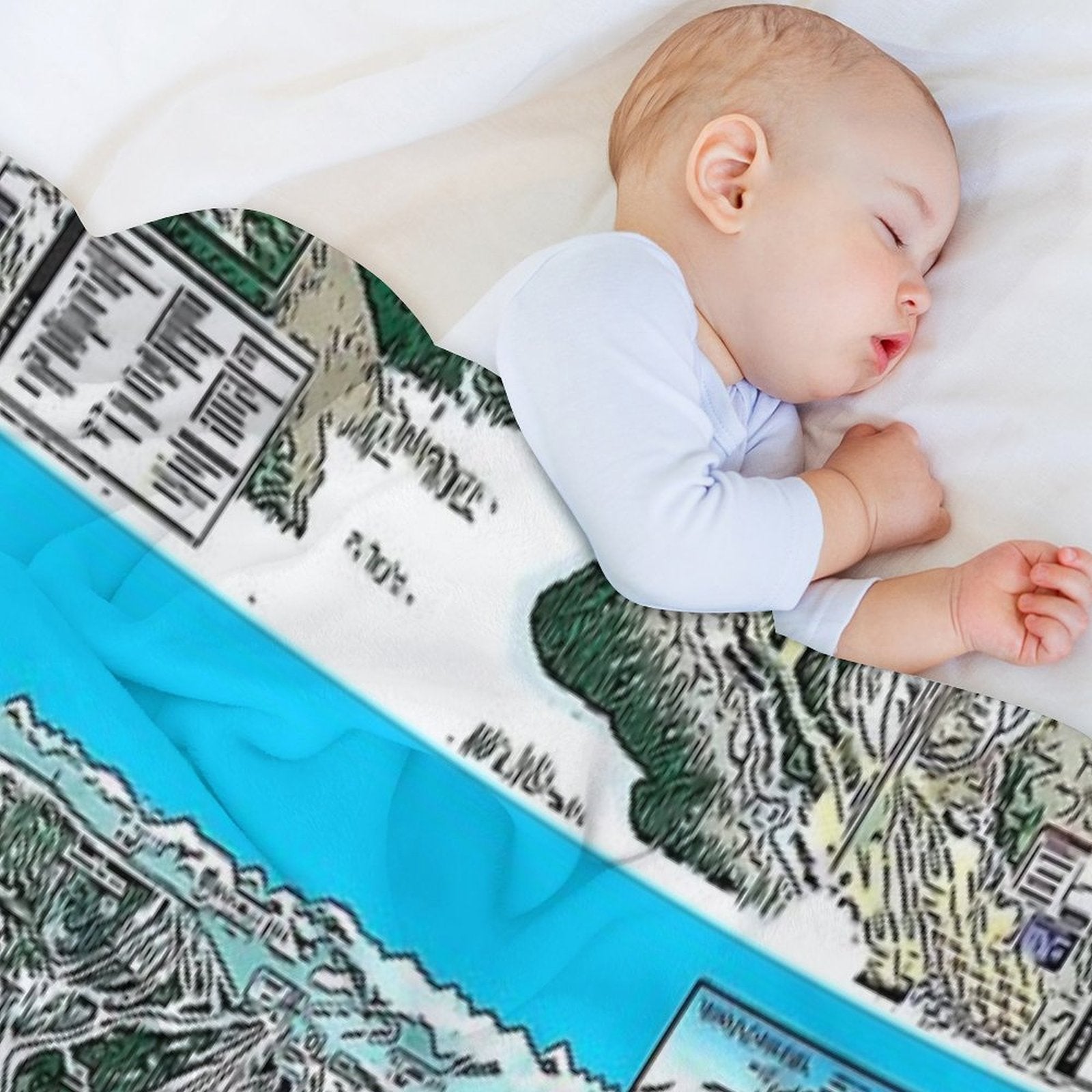 Steamboat Ski Map Durable Throw Blanket