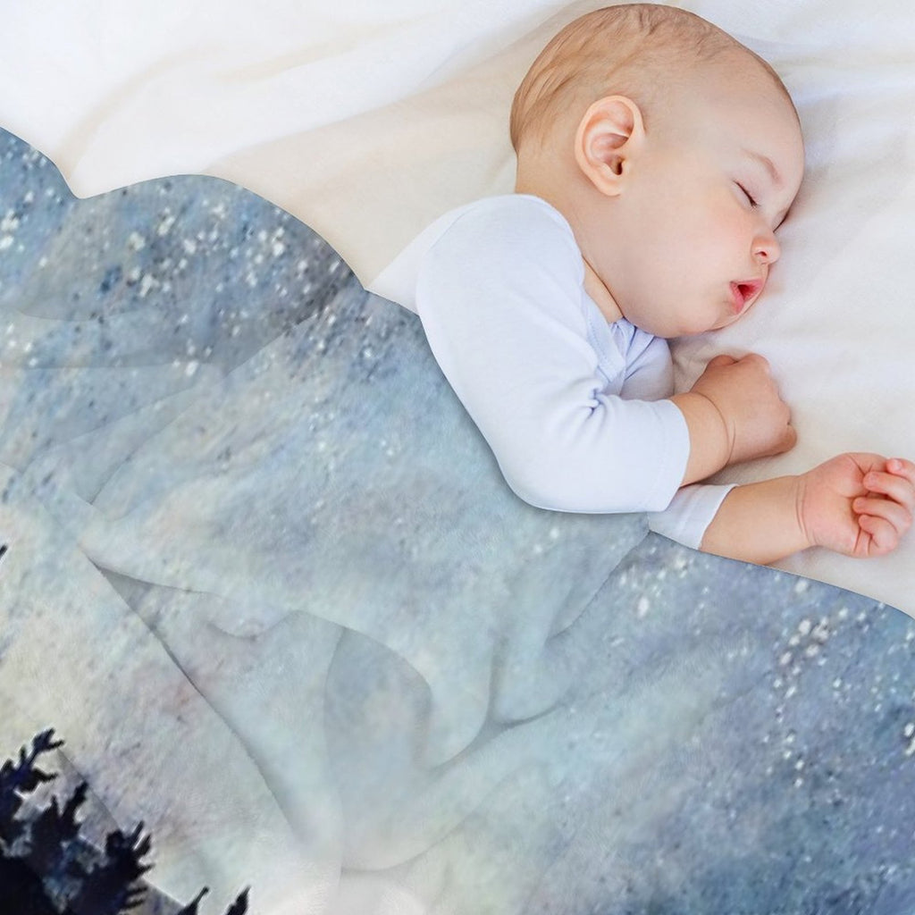 Autumn Moon Reflection Eco-conscious Throw Blanket