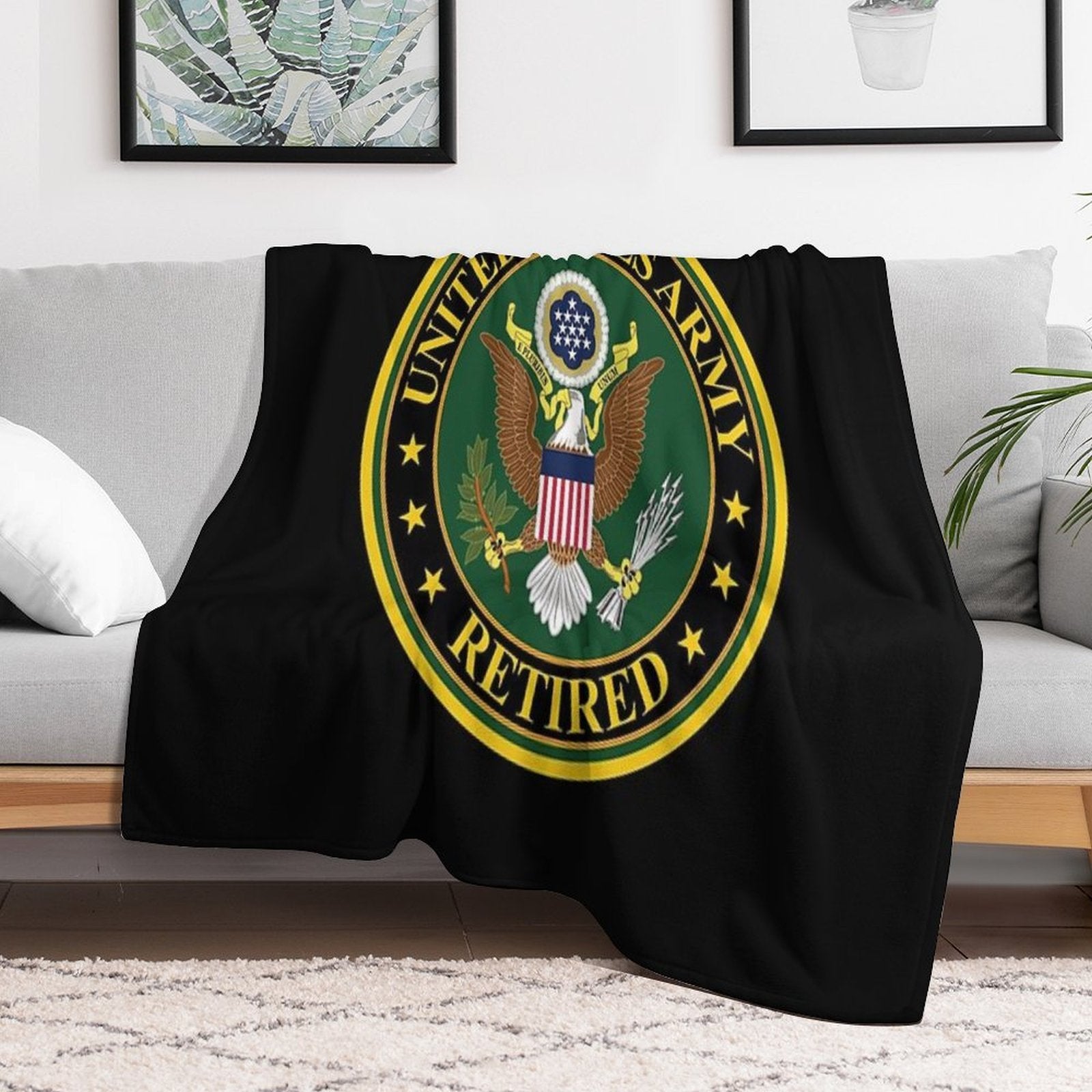 Army - US Army Retired Eco-conscious Throw Blanket
