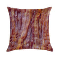 Fried Bacon Soft Short Plush Fabric Throw Pillow