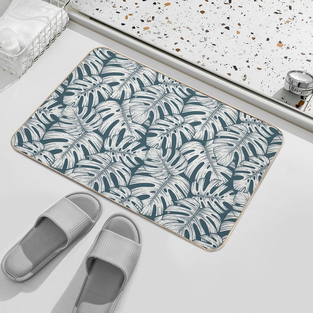 Monstera  Plants Pattern  Paradise Nature  Tropical Vibes  Jungle Pattern  Multi-Purpose Bath Mat