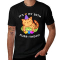 Fun 3oth Birthday Cat, My 3oth Purrthday Kitten  Wrinkle-resistant T-Shirt