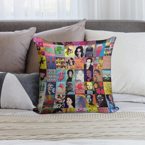 Andy Warhol Soft Short Plush Fabric Throw Pillow