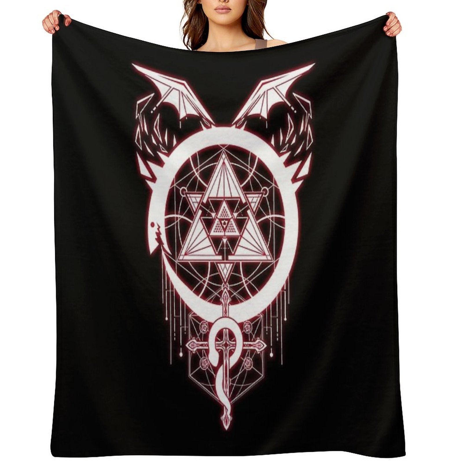 Glowing Snakes of Alchemy Multi-functional Throw Blanket