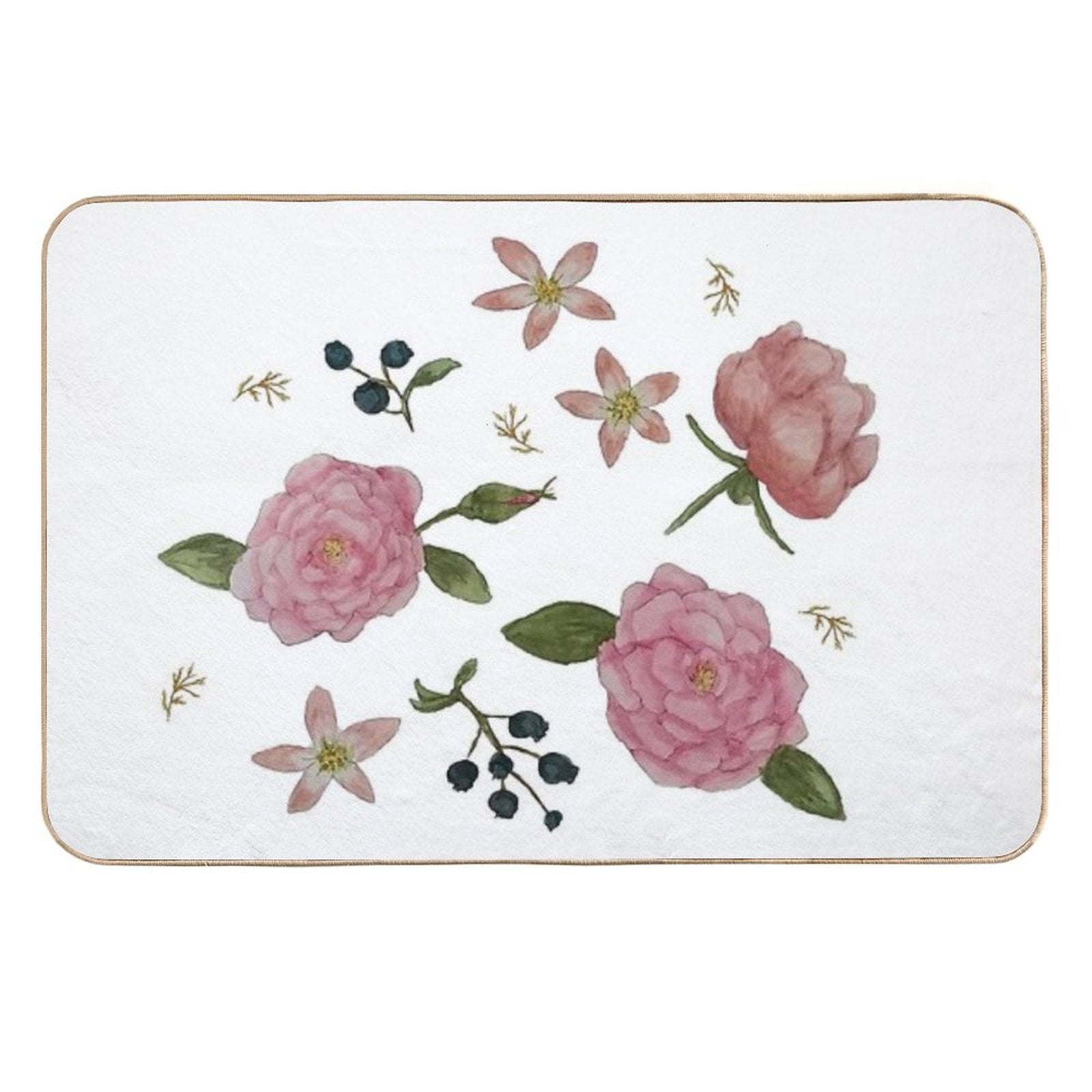 Evie's Flowers  Non-Slip Bath Mat