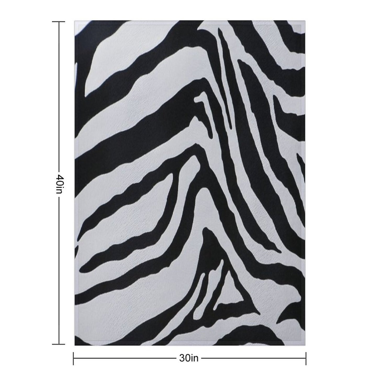 Zebra Pattern Easy Care Throw Blanket