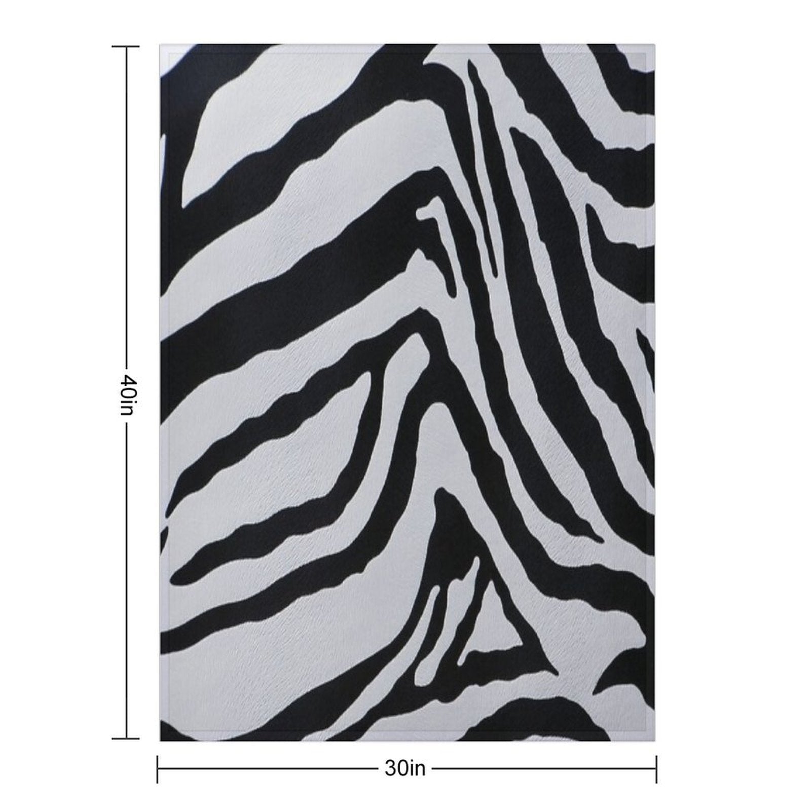 Zebra Pattern Easy Care Throw Blanket