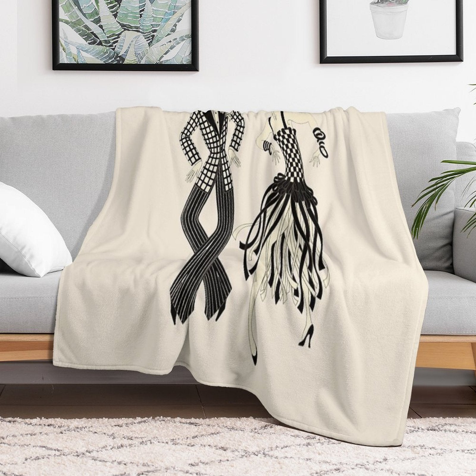 Erté - Charleston Couple All-season Throw Blanket